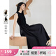梵希蔓黑色法式優(yōu)雅超好看連衣裙女2025年春夏季裝百搭顯瘦小黑裙 M5685 黑色 L