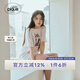 gelatopique七夕禮物25春夏新品女睡衣套裝貓咪波點(diǎn)T恤短褲PWCT251343 粉色 均碼