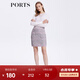 PORTS寶姿商場(chǎng)同款女裝半裙春夏時(shí)尚通勤修身半身裙SM8K219MZX007 霧渺粉混色 M