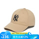 美職棒（MLB）官方男女帽子軟頂棒球帽休閑鴨舌帽戶(hù)外運動(dòng)夏季遮陽(yáng)帽生日禮物 紐約洋基隊/沙棕色/66 均碼 F