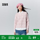 森馬毛衣女冬寬松時(shí)尚氣質(zhì)圓領(lǐng)針織衫優(yōu)雅千鳥(niǎo)格套頭衫女裝內(nèi)搭 紅色調(diào)00366 L