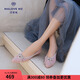 MALOVE MZ尖頭單鞋女2025新款水鉆蝴蝶結(jié)女鞋淺口低跟通勤休閑鞋 粉玫瑰 38