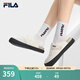 FILA 斐樂(lè)官方女鞋SMILA摩登拖鞋2025夏季新款元?dú)馔闲蓍e勃肯鞋 豆腐白-TF 38