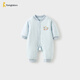 童泰（TONGTAI）嬰兒連體衣秋冬季純棉夾棉寶寶衣服新生兒哈衣薄棉爬服藍色80cm