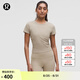 lululemon丨All It Takes 女士運動(dòng) T恤 *羅紋Nulu? LW3GV0S 橡木棕 S /6