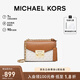 MICHAEL KORS禮物輕奢MK女包ROSE老花鏈條包 小號 香草白色/橡果棕色