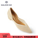 MALOVE MZ王妃鞋2025新款工作鞋中跟簡約時(shí)尚尖頭愛心坡跟單鞋女七夕禮物 奶茶色 37