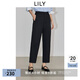 LILY2025春新款簡約百搭休閑通勤直筒褲鐮刀彎刀褲九分褲女長褲 510黑 XL