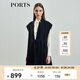 PORTS寶姿女裝優(yōu)雅V領無袖馬甲LL9J020HWF036 丈青 S S