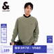 杰克·瓊斯（JACK&JONES）男裝春秋時尚潮百搭簡約寬松毛衣logo刺繡純色針織衫男224313002 E06 淺橄欖綠 L 180