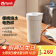 孔雀（Peacock）電熱水杯不銹鋼燒水壺旅行加熱水杯居家燒水杯便攜式外出旅行迷你燒水壺保溫杯 PBX-A03(W) 0.3L 白色