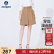 Navigare意大利小帆船女士五分褲夏季顯腿長(cháng)時(shí)尚休閑褲通勤百搭A字短褲女 咖色 2XL