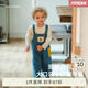 white wheat兒童2025春季新款褲子女童卡通長(zhǎng)褲男孩純棉牛仔背帶褲 牛仔藍(lán) 升級(jí)版：背帶細(xì)節(jié)調(diào)整 100 cm