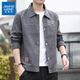 真維斯（Jeanswest）男士夾克外套春秋季2026新款翻領(lǐng)潮流寬松休閑男裝工裝輕薄款衣服 2806深灰 XL 120-135斤可穿