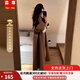 蕓蕁風(fēng)衣女小個(gè)子中長(cháng)款棕色外套年早秋季大衣巨好看上衣裝冬 【棕色】 S 建議150-160cm/80-90斤