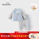 歡喜小熊寶寶棉服套裝嬰兒秋冬加厚夾棉外出保暖棉衣棉襖兩件套嬰幼兒衣服 藍(lán)色 100 (建議2-3歲.身高90-100cm)