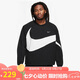 耐克NIKE男子梭織衛(wèi)衣/套頭衫寬松SWOOSH 梭織衛(wèi)衣DX0661-010黑白XL