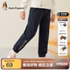 暇步士（Hush Puppies）童裝兒童男女大童秋冬款舒適簡(jiǎn)約百搭針織長(zhǎng)褲 藏藍(lán)A款 130