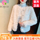 EDJCVTT小香風(fēng)外套女2025春秋冬新款小個(gè)子洋氣加厚毛毛外衣時(shí)尚短款上衣 白色 L 115-130斤
