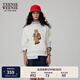 Teenie Weenie小熊衛(wèi)衣女春季學(xué)院風(fēng)大熊刺繡圓領(lǐng)衛(wèi)衣上衣女 象牙白 M (165)