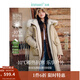 茵曼（INMAN）2025秋冬女裝新款三防抽繩連帽毛領(lǐng)羽絨服加厚保暖中長(cháng)款外套 卡其色 S