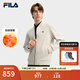 FILA 斐樂(lè )官方男子針織長(cháng)袖外套2025秋季新款時(shí)尚休閑商務(wù)行政棒球服 【加絨】雅灰-GY M 170/92A/M