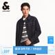 杰克·瓊斯（JACK&JONES）男裝衣服春秋款潮酷明線撞色翻領(lǐng)上衣百搭舒適原色牛仔夾克外套男 A13 深牛仔藍(lán) A13 深牛仔藍(lán) XS 165