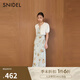 SNIDEL2025春夏新品簡約圓領(lǐng)中袖小香風(fēng)針織開衫短外套SWNT251194 灰白色 均碼 (F)
