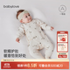 babylove新生兒系帶連體衣春秋季加厚保暖哈衣初生兒寶寶和尚服雪林松語(yǔ) 雪林松語(yǔ) 59cm