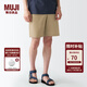 無(wú)印良品 MUJI 男式 棉水洗府綢 短褲休閑短褲男款夏季純棉全棉AED14A2S 米色 S
