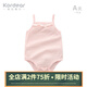 Kordear （考拉蒂爾）嬰兒吊帶三角哈衣竹纖維夏季薄款無袖包屁衣寶寶夏裝新生兒爬爬服 淺粉色 90cm