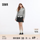 森馬（Semir）半身裙女百搭學(xué)院風(fēng)顯瘦短裙俏皮小個(gè)子秋灰色格子百褶裙時(shí)尚 灰色調00422 M