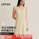 ubras呼呼睡裙女碎花吊帶裙子可外穿春夏款黃底薰衣草印花