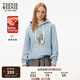 Teenie Weenie小熊秋冬裝學(xué)院風(fēng)藍(lán)色T恤索羅娜加絨連帽衛(wèi)衣套頭衫 淺藍(lán)色 M (165)