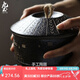 九土九土手工茶葉罐景德鎮(zhèn)陶瓷古樸個性土樓粗陶茶缸密封茶餅盒儲物罐 小款