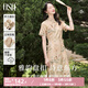 歐莎（OSA）【蘭亭序】新中式國風(fēng)連衣裙女夏季2025年新款改良旗袍裙子 杏底印花 L