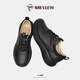 名郎（MELLEN）品牌男鞋真皮軟底輕便戶(hù)外休閑鞋百搭舒適透氣運動(dòng)通勤休閑鞋男 黑色 41