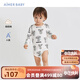愛慕嬰幼A類精梳棉包屁衣嬰兒連體衣爬服男女中性長袖無腿連體衣寶寶衣服 白底考拉滿印 90cm
