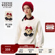 Teenie Weenie小熊女裝衛(wèi)衣秋冬季圓領(lǐng)時(shí)尚刺繡學(xué)院風(fēng)白色休閑上衣 乳白色 M (165)