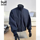 貓人夾克外套男款秋冬季新款潮牌痞帥cleanfit廓形高街短款加厚棒球服 J5232藏青色 XL （建議130~145斤）