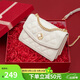 蔻一（Cnoles）包包真牛皮女士大容量單肩斜挎包高端鏈條小方包生日禮物送女友
