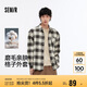 森馬（Semir）長(zhǎng)袖襯衫男純棉法蘭絨格子外套秋季情侶裝寬松上衣101524105207