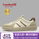 楓葉（leaveland）德訓鞋男秋冬新品英倫風(fēng)時(shí)尚透氣運動(dòng)板鞋男拼接百搭經(jīng)典休閑鞋男 白/咖色（皮鞋碼） 41