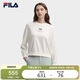 FILA 斐樂(lè )官方女子套頭衛衣2025秋冬時(shí)尚休閑寬松刺繡針織上衣