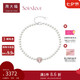 周大福 SOINLOVE愛心月桂18K金摩根石鉆石珍珠手鏈 VV253七夕禮物