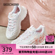 斯凱奇（Skechers）2025夏季新款女鞋熊貓鞋厚底增高老爹耐磨休閑鞋熊貓鞋150530 白色/粉色/WPK 38