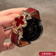 方哲品牌原裝適用華為Watch5手表表帶gt5pro四葉草磁吸扣GT6皮質(zhì)watch4Pro新款高級感真皮女士時(shí)尚腕帶 安可拉紅淺金扣紅花 華為GT6/GT5【41MM表盤(pán)】18mm