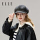 ELLE羊毛鴨舌貝雷帽女士秋冬季時(shí)尚百搭八角帽報童英倫風(fēng)畫(huà)家帽子