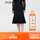 PORTS 寶姿春夏新品女裝中長(cháng)裙ALM9N009NWQ089 黑色-1 XL (10)