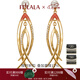 翡拉拉（fellala）Fellala翡拉拉系列個(gè)性大氣耳環(huán)女時(shí)尚氣質(zhì)優(yōu)雅國(guó)風(fēng)琺瑯耳墜 商場(chǎng)同款